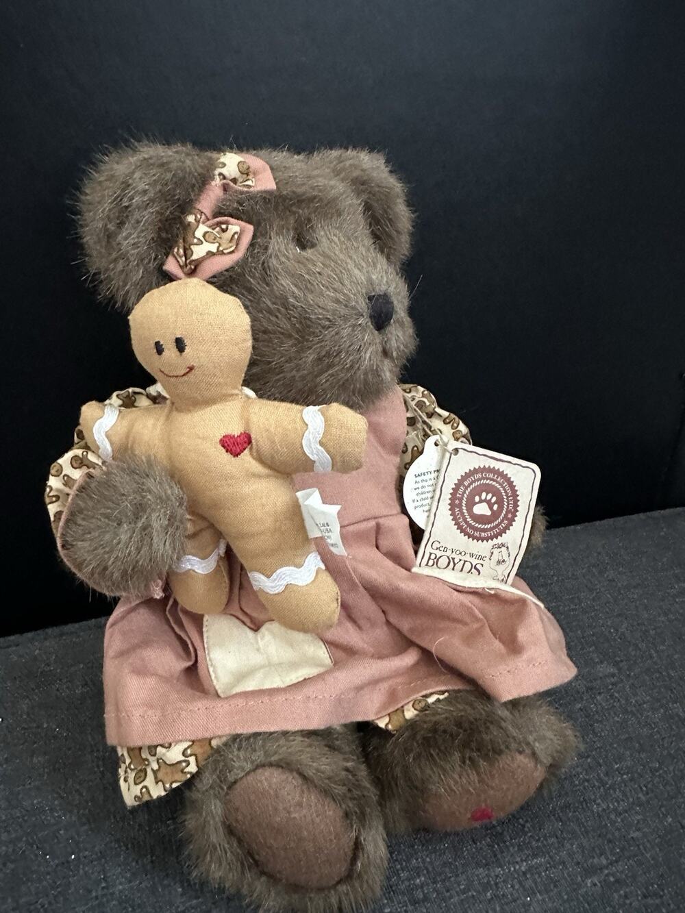 Boyds Bears Kassie Gingerbeary 904032 10” Plush Gingerbread Man Tags Retired
